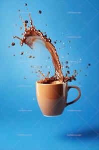 تصویر با کیفیت دانه های قهوه سه بعدی ساخته شده با هوش مصنوعی